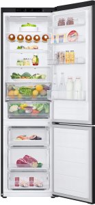 Lodówka LG GBV3200DEP lodówko-zamrażarka Wolnostojący 387 l D Czarny 2