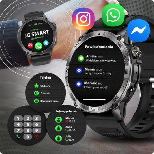 SMARTWATCH MĘSKI POLSKIE MENU GPS WODOODPORNY SMART WATCH KROKOMIERZ PULS 7