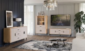 Komoda Szafka z 6 szufladami Szeroka 140 cm Dąb Kaszmir Złoty DANTE DT04 7