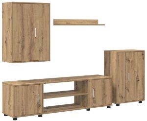 vidaXL Zestaw szafki TV 4 części 4 pcs dąb artisan 2