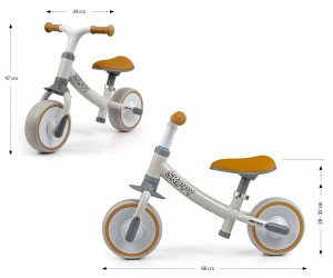 Milly Mally Rowerek Biegowy Skippy White 12