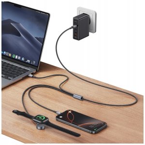Kabel USB Usams USB-C - 2x USB-C Czarny 4