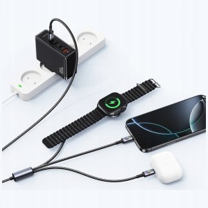 Kabel USB Usams USB-C - 2x USB-C Czarny 6