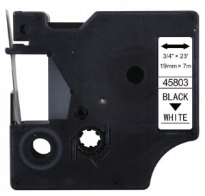 Taśma DYMO D1 45803 19mm x 7m S0720830 czarny na białym zamiennik 2