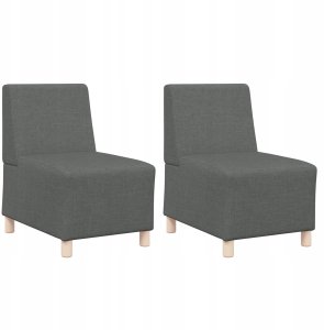 Fotel 2 pcs ciemno szary 55 x 74 x 82 cm tkanina Lumarko! 2