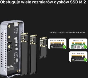 Kieszeń Unitek na dysk SSD M.2 (PCIe/NVMe) 13