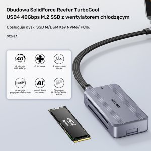 Kieszeń Unitek na dysk SSD M.2 (PCIe/NVMe) 9