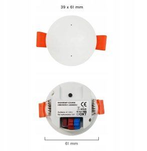 OXT Czujnik radar obecności jasności 230V WiFi TUYA T150 9