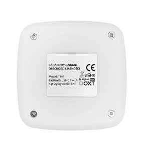OXT Czujnik radar obecności jasności USB WiFi TUYA T155 10