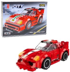 Klocki Konstrukcyjne 2w1 Auto Robot Napęd Pull-Back 194-216 el. Mix 3