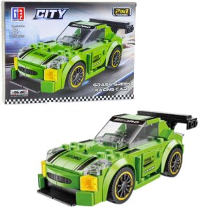 Klocki Konstrukcyjne 2w1 Auto Robot Napęd Pull-Back 194-216 el. Mix 4