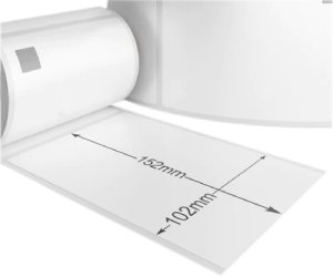 Brother Etykieta BROTHER DK-11241 102mm x 152mm 200 sztuk na rolce, czarny na białym zam 2