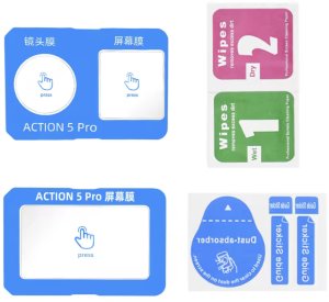 SZKŁO HARTOWANE 9H Z APLIKATOREM NA OBIEKTYW I EKRAN DO DJI ACTION 5 PRO - 3 SZT. 12