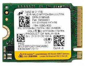 Dysk SSD Micron 2280 M.2 PCIe NVMe 1 TB MTFDKBA1T0QGN 2500 Kod EAN 2