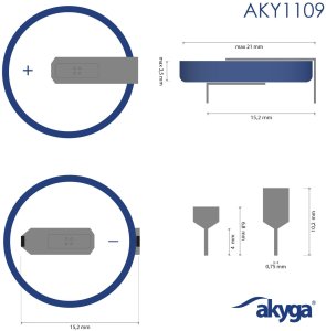 Akyga Bateria CR2032 210mAh 1 szt. 2