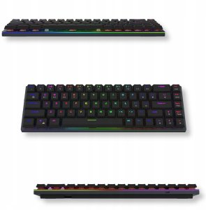 AQIRYS Klawiatura mechaniczna 65%/68 klawiszy Dual Mode: Wirelles&BT+Wired AGENA black 2