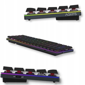 AQIRYS Klawiatura mechaniczna 65%/68 klawiszy Dual Mode: Wirelles&BT+Wired AGENA black 5