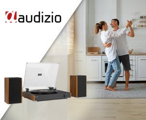 Gramofon z głośnikami RP335 Vintage brązowy Audizio one size 2