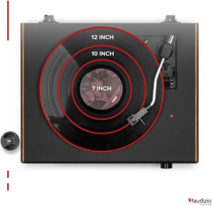 Gramofon z głośnikami RP335 Vintage brązowy Audizio one size 21