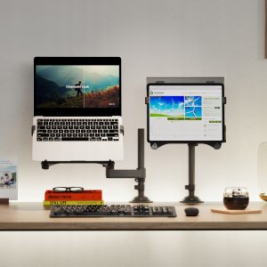 North Bayou H100-FP Ergonomiczny uchwyt biurkowy do laptopa / monitora Regulacja 3D 10