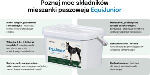 Lab-v EquiJunior Mieszanka paszowa uzupełniająca dla źrebiąt, wspierająca wzrost, rozwój i prawidłowe żywienie młodych koni i kucyków 2000g 5