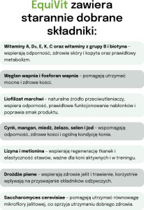 LAB V EquiVit Mieszanka paszowa dietetyczna dla koni i kucyków wspierająca odporność, układ kostno-stawowy oraz prawidłową przemianę meteboliczną 2000 g 5