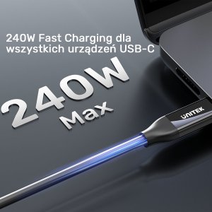 Unitek przewód USB-C 4.0 PD 100W 40 Gbps 8K 2 m 10