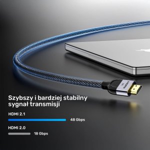 Unitek Unitek przewód 8K LUX HDMI 2.1 oplot 2M 3