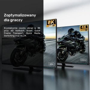 Unitek Unitek przewód 8K LUX HDMI 2.1 oplot 2M 10