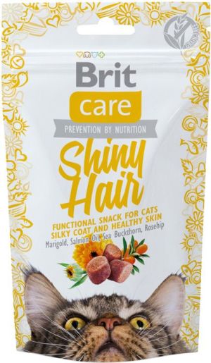 Brit Przysmak dla kota SHINY HAIR 50g 1