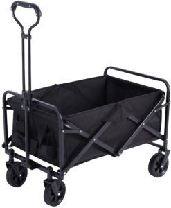 Lean Wózek Ogrodowy Plażowy Transportowy Składany Czarny 120L LEAN 2