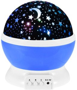 Projektor Gwiazd Obrotowy 360 LED Lampka Nocna Niebieski LEAN Toys 2