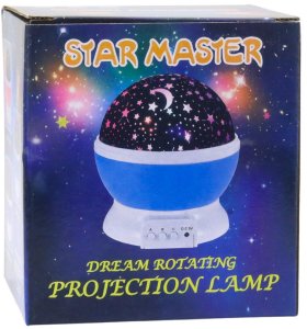 Projektor Gwiazd Obrotowy 360 LED Lampka Nocna Niebieski LEAN Toys 4