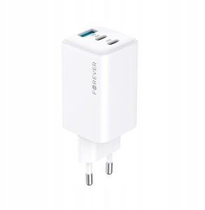 Forever ład siec GAN PD TC-08-65AC 65W 2x USB-C USB biały 3
