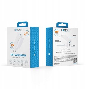 Forever ład siec GAN PD TC-08-65AC 65W 2x USB-C USB biały 4