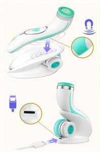 LUMINEO Professional Line Szczoteczka do twarzy Brush Pro turkusowa + Żel oczyszczajacy Lumineo do skóry wrażliwej 100 ml 5