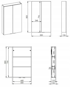 RE140500067020 / ELITA / FOR ALL / WISZĄCA 50 2D (12,6) FUME MATT / 168805 / 2