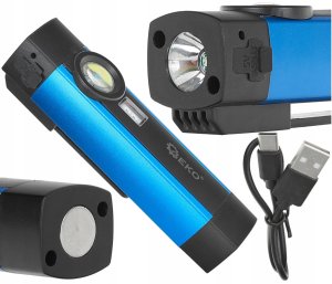Latarka wielofunkcyjna z magnesem + UV LED COB 5W 2000mAh 300lm IP54 – kartonik wystawowy (12/96) 10