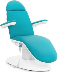 Fotel kosmetyczny do masażu tatuażu elektryczny TIVOLI - niebieski Fotel kosmetyczny do masażu tatuażu elektryczny TIVOLI - niebieski 2