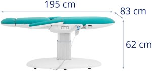 Fotel kosmetyczny do masażu tatuażu elektryczny TIVOLI - niebieski Fotel kosmetyczny do masażu tatuażu elektryczny TIVOLI - niebieski 10