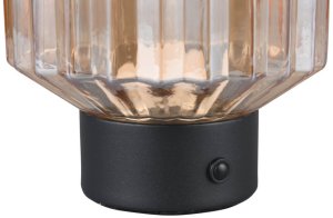 Table LED lamp REALITY LORD 1.5W 3000K 100lm rechargeable black/gold O13x19cm 4