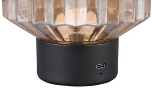Table LED lamp REALITY LORD 1.5W 3000K 100lm rechargeable black/gold O13x19cm 5