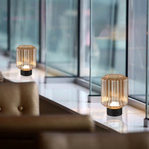 Table LED lamp REALITY LORD 1.5W 3000K 100lm rechargeable black/gold O13x19cm 8