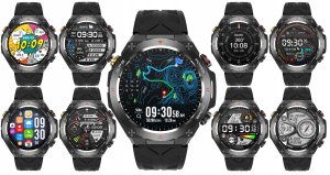 SMARTWATCH MĘSKI ZEGAREK FUNKCJA GPS ROZMOWY CIŚNIENIE 650mAh SMART WATCH 4