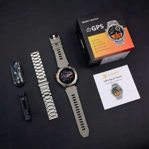 SMARTWATCH ZEGAREK MĘSKI GPS MENU PL WODOODPORNY ROZMOWY SPORT SMART WATCH 4