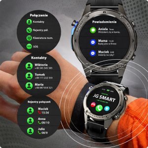 ZEGAREK SMARTWATCH MĘSKI WODOODPORNY ROZMOWY MENU PL SPORT GPS SMART WATCH 7
