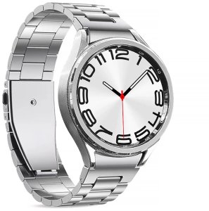 PASEK PURO METAL ZE STALI NIERDZEWNEJ DO SAMSUNG GALAXY WATCH 4 / 4 CLASSIC / 5 / 5 PRO / 6 / 6 CLASSIC - SREBRNY 2