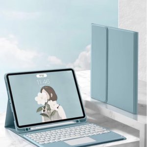 Etui z klawiaturą Bluetooth touchpad do iPad Air 13 Gen6 (Niebieskie) 3