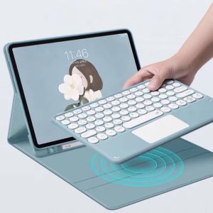 Etui z klawiaturą Bluetooth touchpad do iPad Air 13 Gen6 (Niebieskie) 8