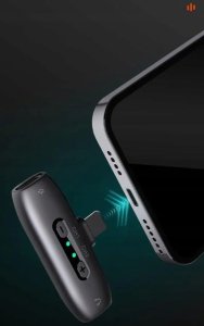 Mikrofon Hohem 2x Mikrofon Bezprzewodowy + Etui Ładujące 2TX 1RX / Mic-01 / USB-C TYPE-C 4